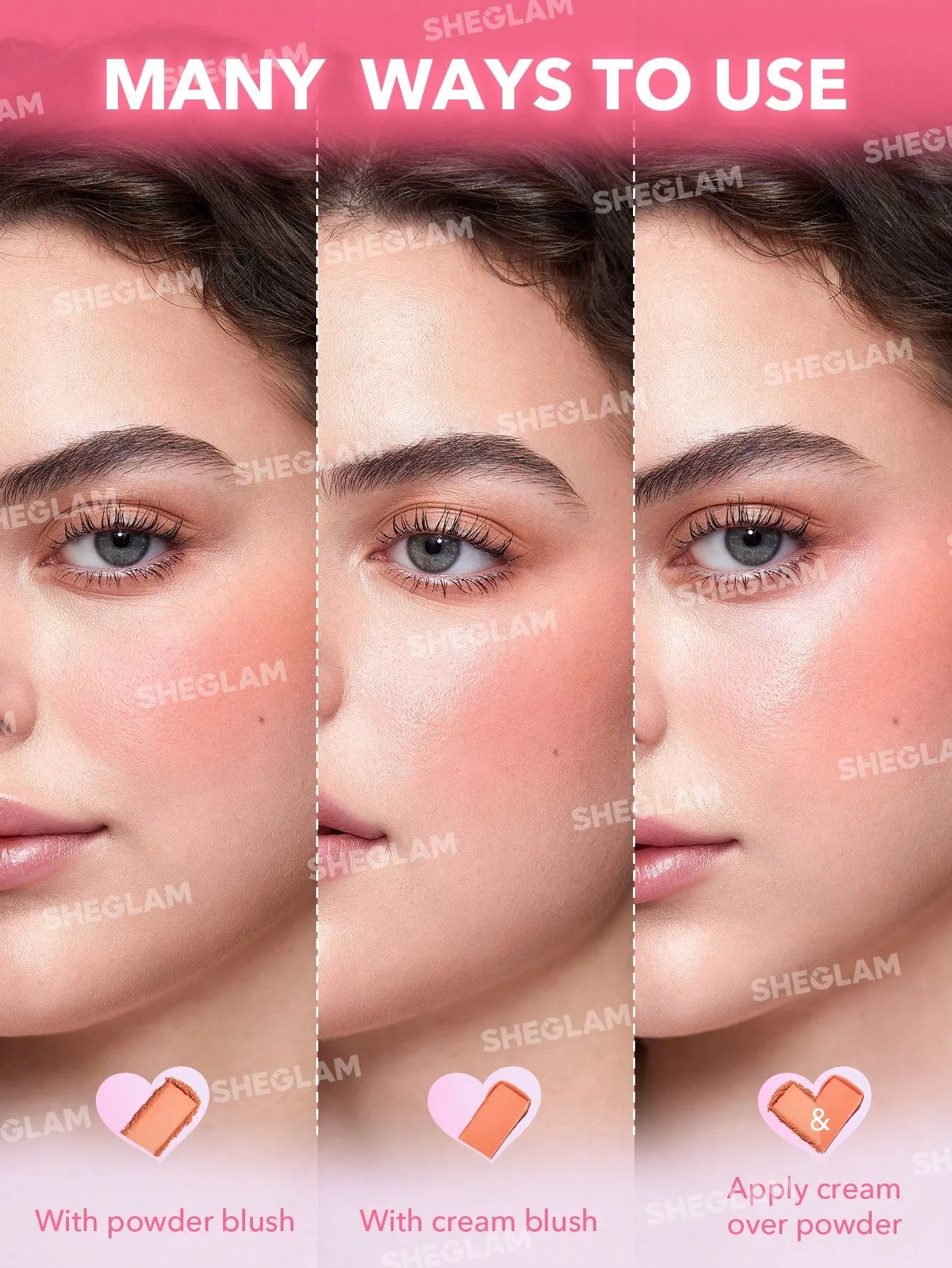 بعد از استفاده خرید رژگونه دوکاره شیگلم اصل + بهترین قیمت (Cheek 2 Cheek Blush Duo)